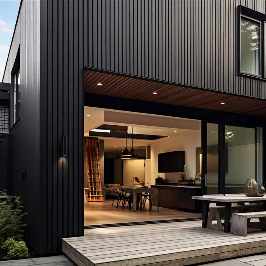 Black Vertical Cladding — Exterior Wall Cladding