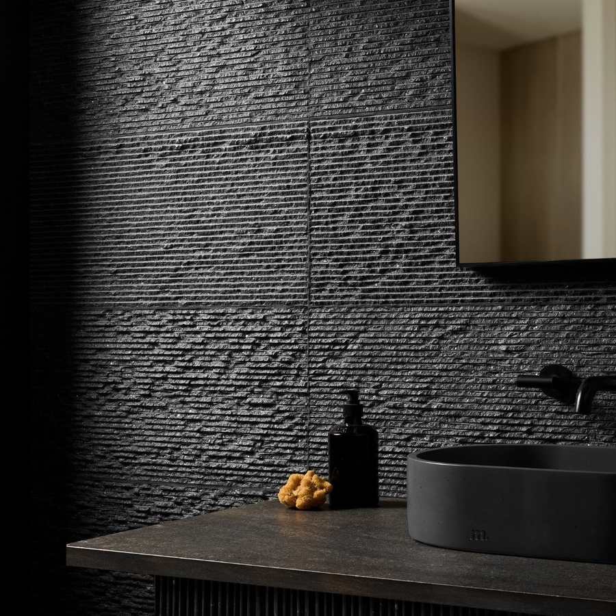 Stone Bathroom Vanity — 3D Faux Stone Wall Panels
